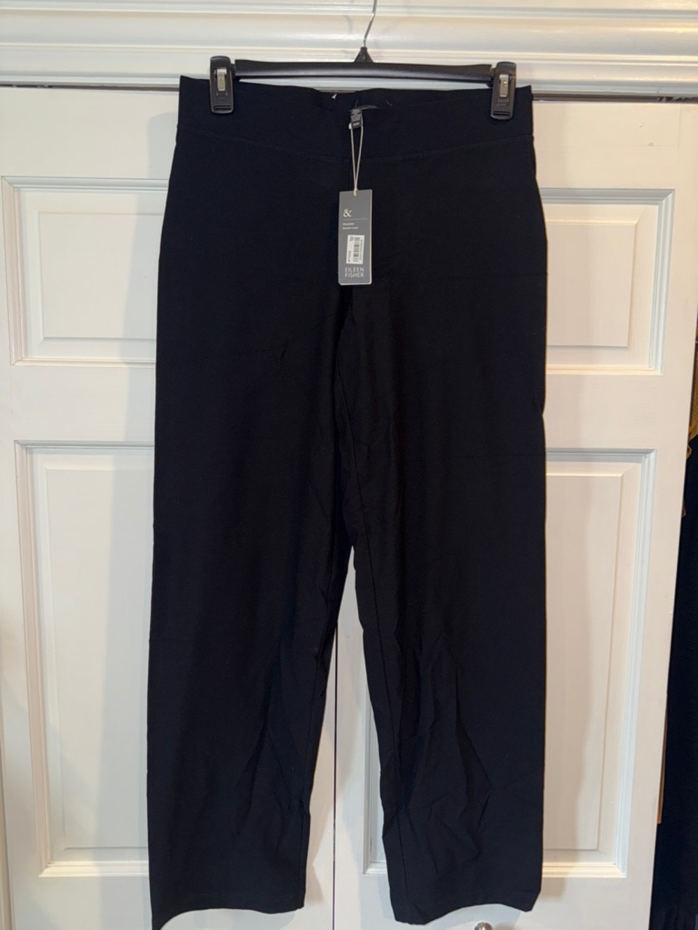 Eileen Fisher Black Pull-On Wide Leg Pants